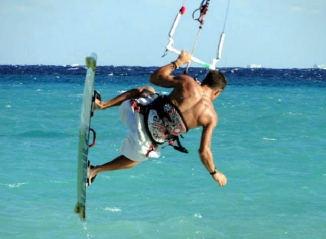 Salto de kitesurf